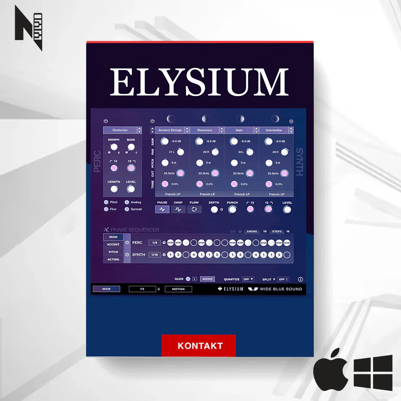Elysium Wide Blue Sound - Livraria Kontakt - COMPOZISOM