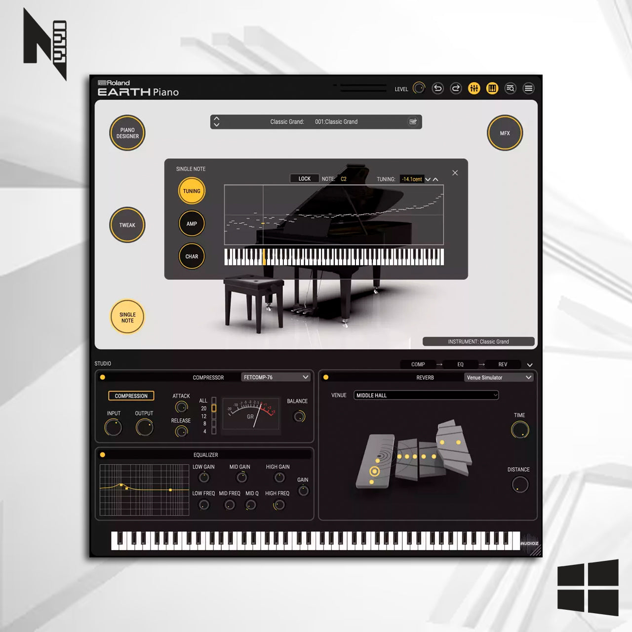 Roland Cloud EARTH Piano Windows