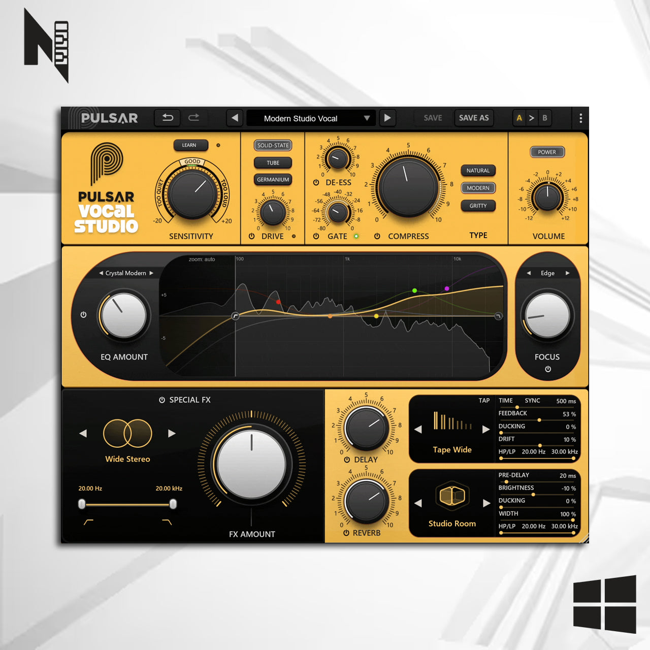 Vocal Studio Pulsar Audio Windows - Mixagem de Voz Rápida