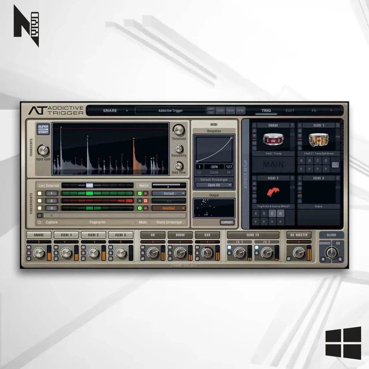 XLN Audio Addictive Trigger Windows - Trigar Bateria - COMPOZISOM