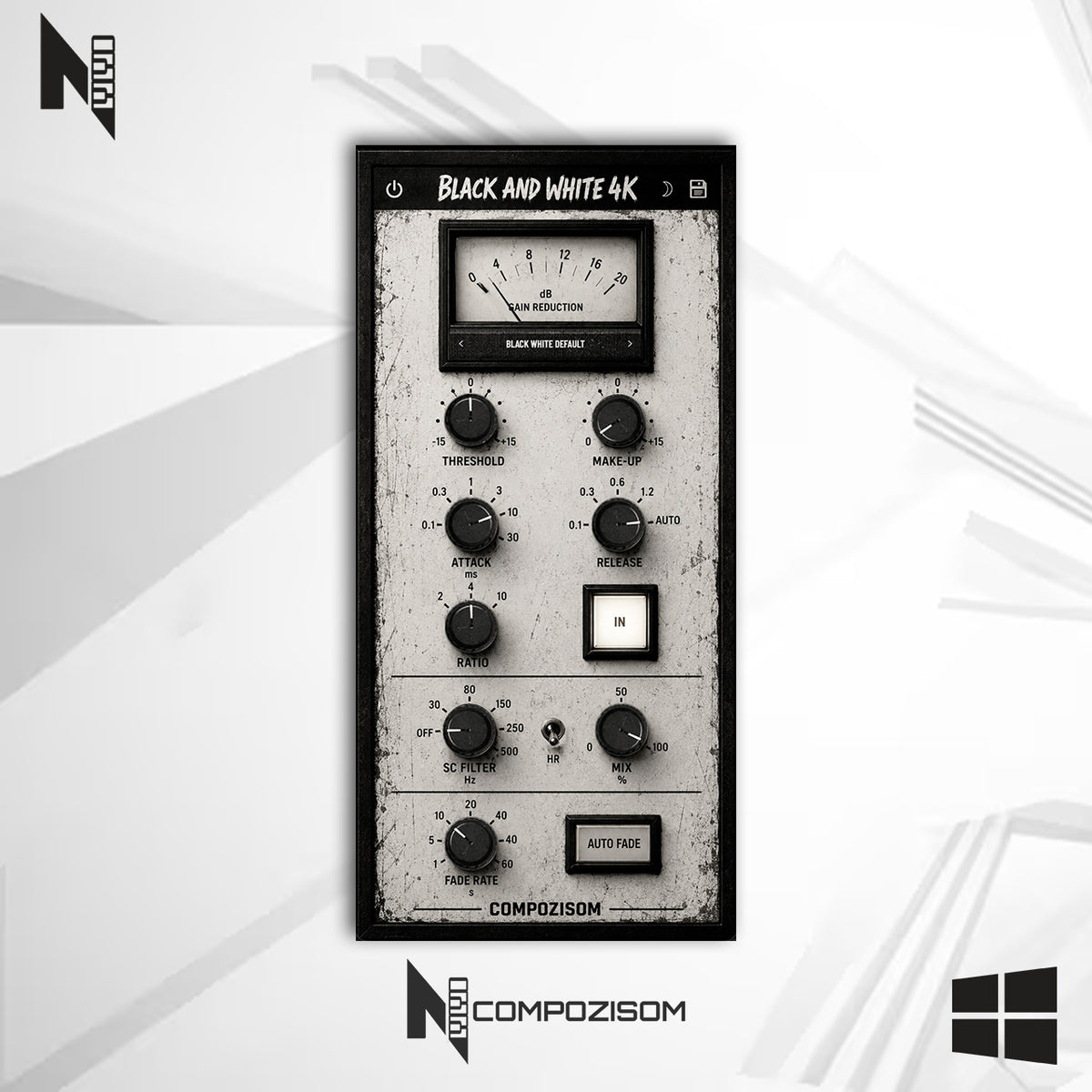 Black And White 4K Compozisom Windows - Compressor VCA para Bus