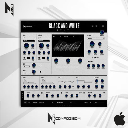 Black And White Synth Compozisom Mac - Synthetizador com 240 Presets