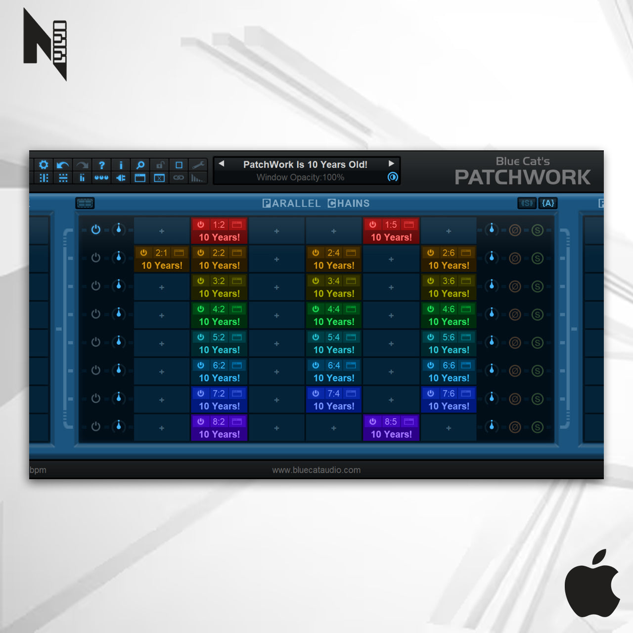 Blue Cats PatchWork Mac - Abra Plugins no Pro Tools AU, VST,VST3 e AAX