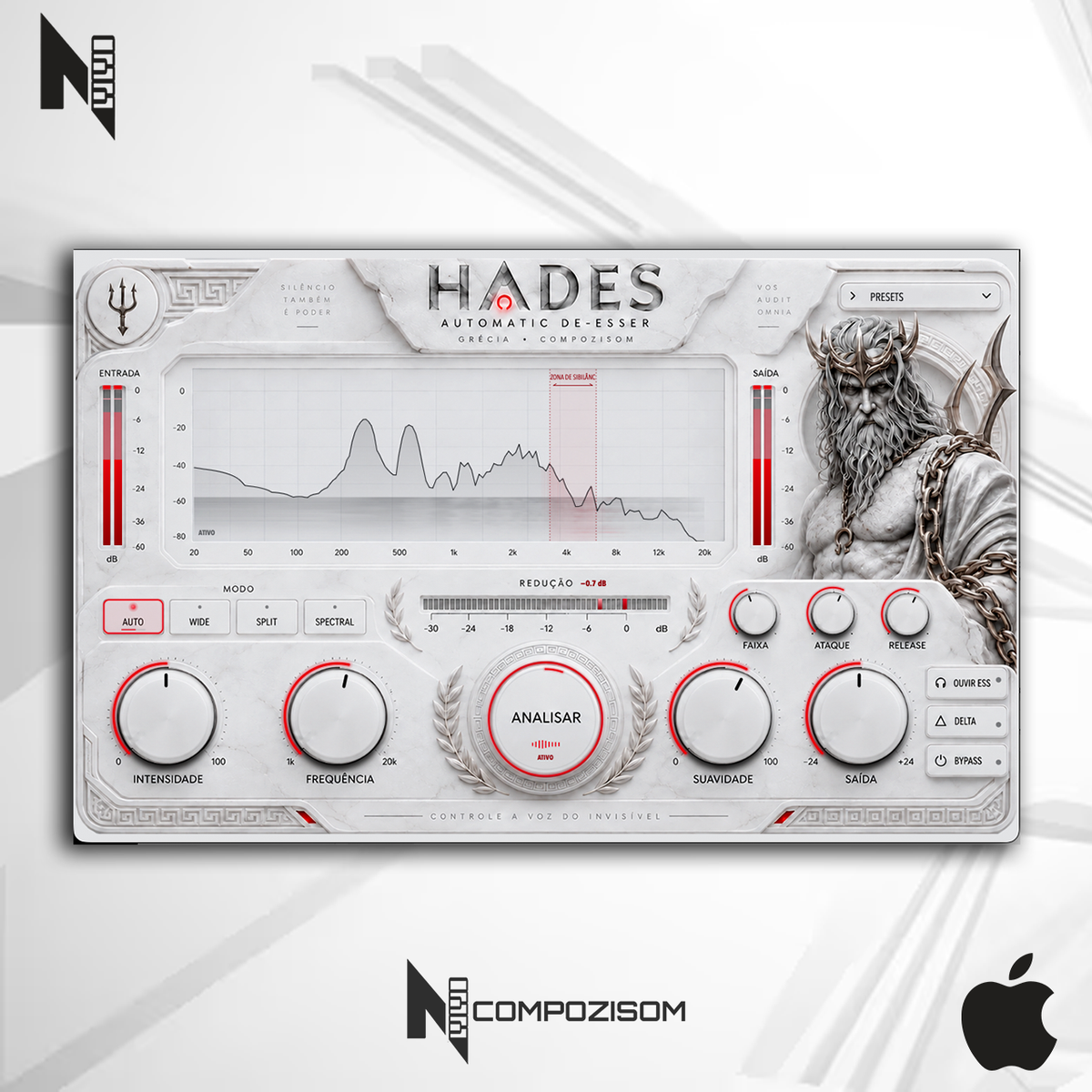 De-Esser Automático Hades Compozisom Mac - Linha Grécia