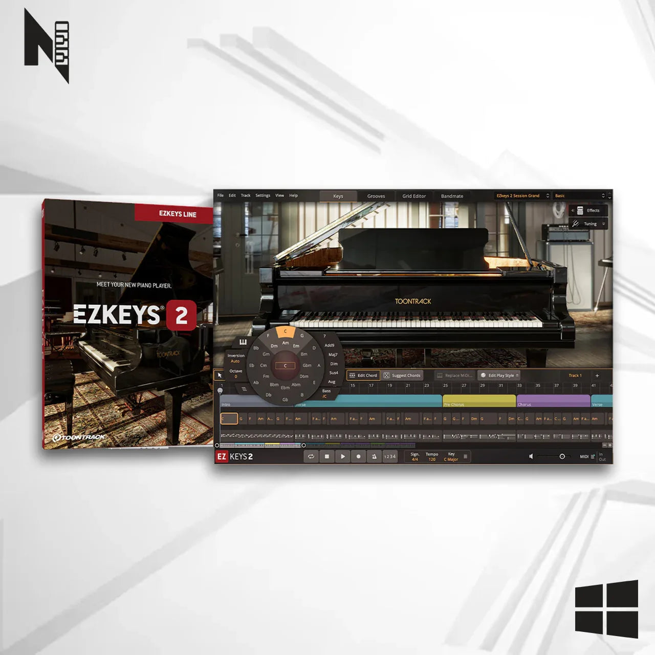 EZKeys 2 + Core Library Toontrack Windows - Pianos Realistas - COMPOZISOM