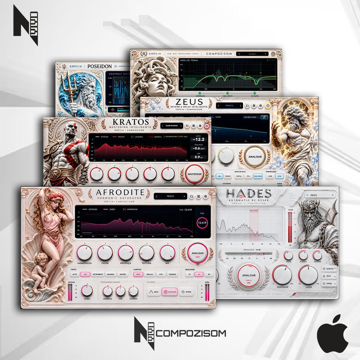 Grécia Bundle Compozisom Mac - Plugins Mix e Master Automática