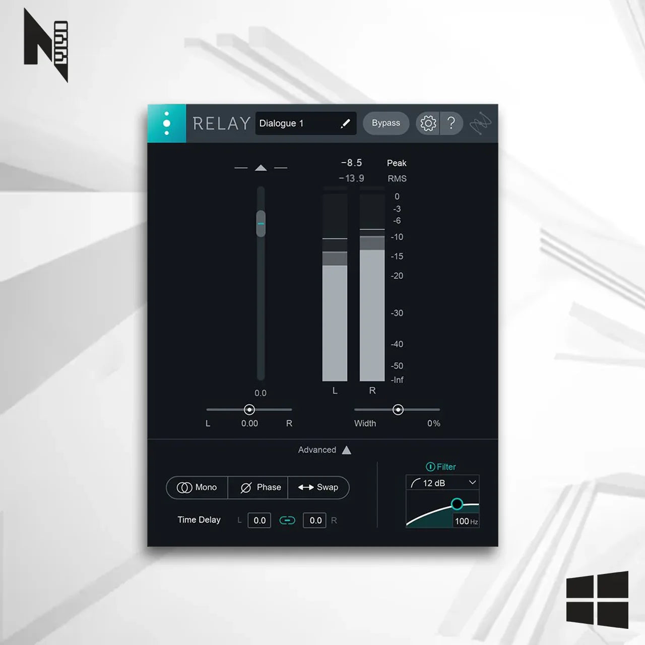 Izotope Relay Windows - Auxiliar de Ganho e Pan - COMPOZISOM