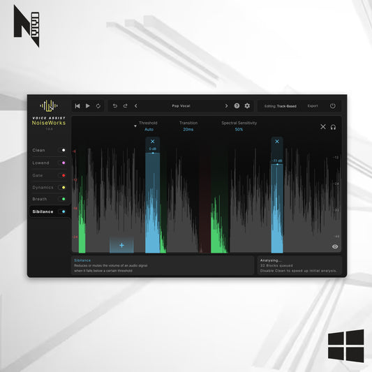 Noiseworks Voice Assist Windows - Limpeza e Preparação de Audio