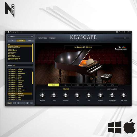 Spectrasonics Keyscape + 73 GB STEAM Win e Mac - Pianos Realistas