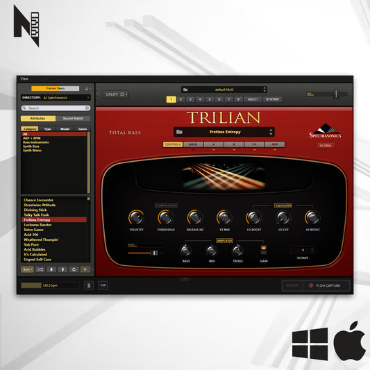 Spectrasonics Trillian + STEAM 33GB Win e Mac - Baixos Realistas
