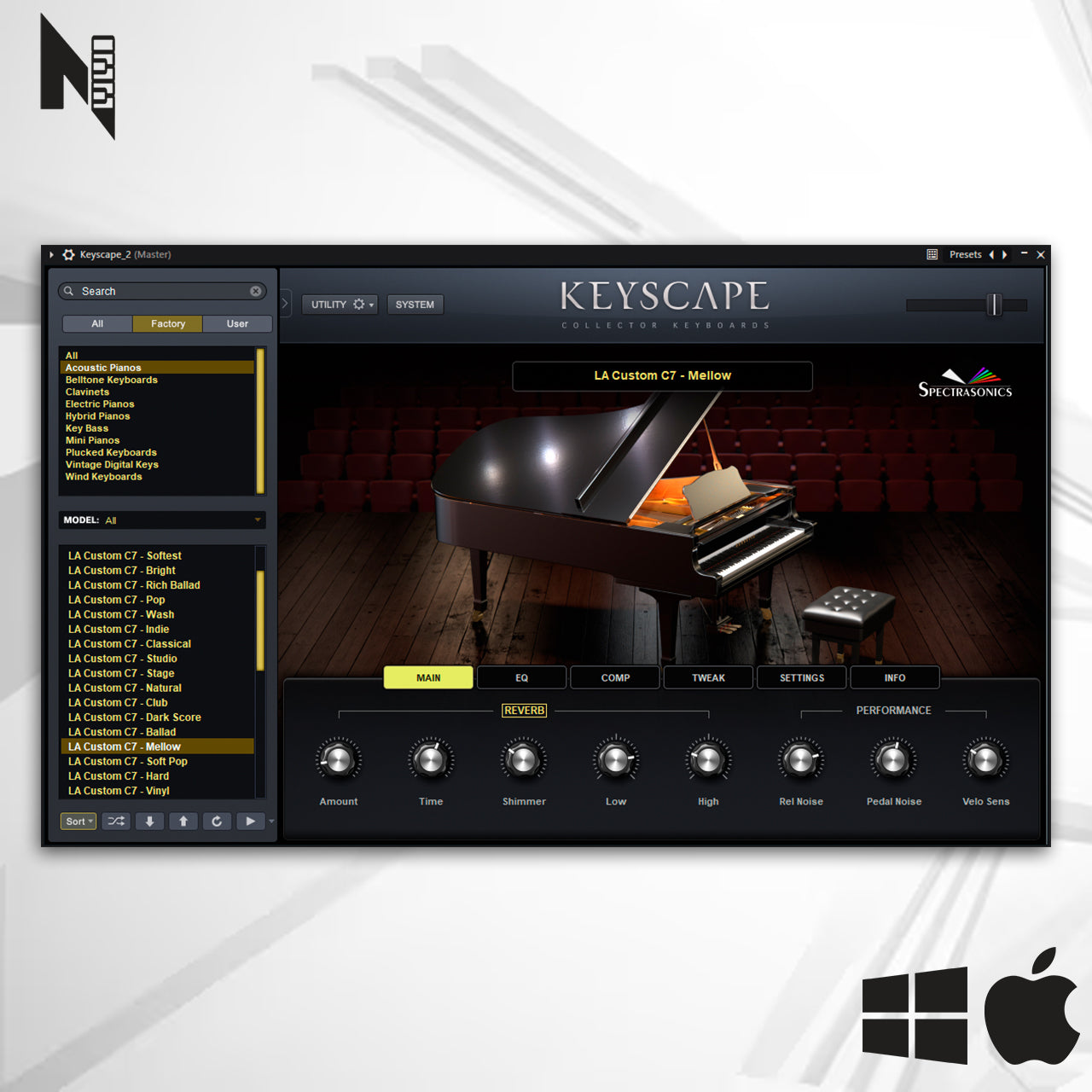 Pacote de Instrumentos Spectrasonics 2026 Omnisphere 3 + Keyscape + Trillian Win e Mac