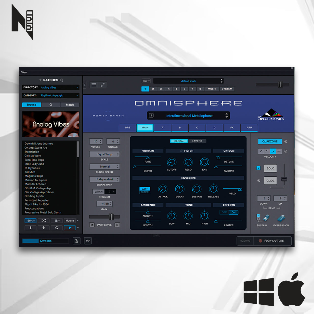 Pacote de Instrumentos Spectrasonics 2026 Omnisphere 3 + Keyscape