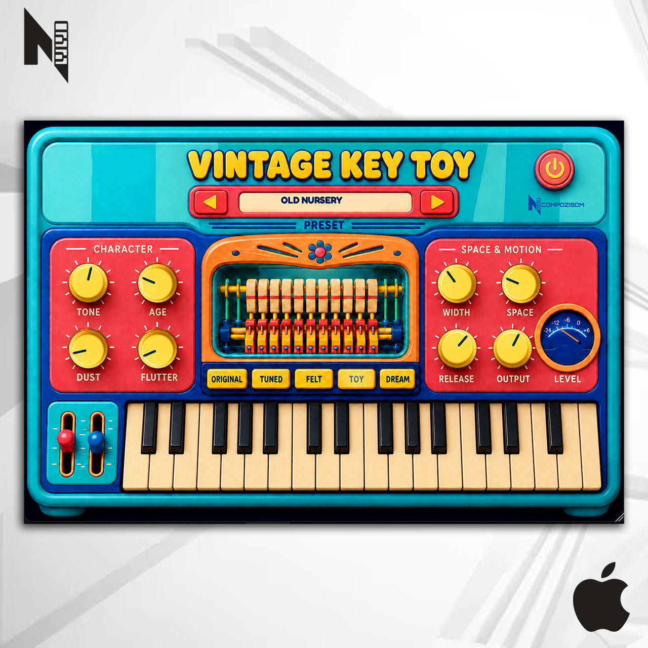 Vintage Key Toy Compozisom Mac - Instrumento de Pianos Vintage