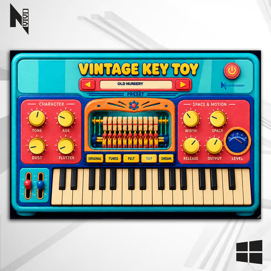 Vintage Key Toy Compozisom Windows - Instrumento de Pianos Vintage