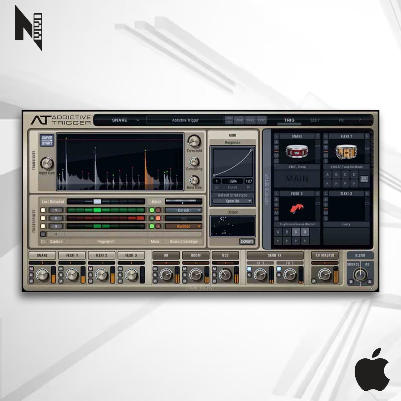 XLN Audio Addictive Trigger Mac - Trigar Bateria
